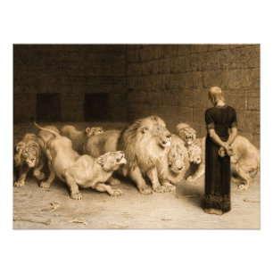 Daniel in the Lions Den, 1875 door Brit Riviere Foto Afdruk