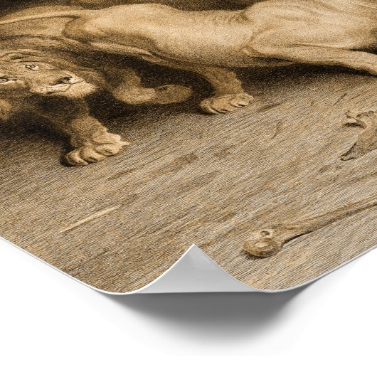 Daniel in the Lions Den, 1875 door Brit Riviere Poster (Hoek)