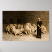 Daniel in the Lions Den, 1875 door Brit Riviere Poster (Voorkant)