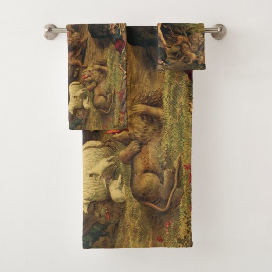 Daniel in the Lions' Den Bad Handdoek (Insitu)