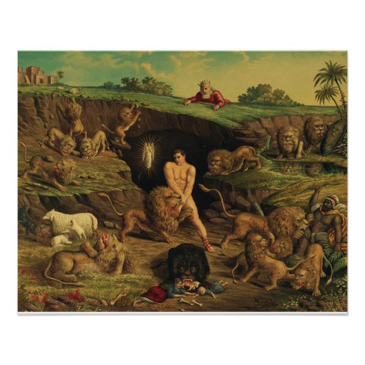 Daniel in the Lions' Den Perfect Poster (Voorkant)