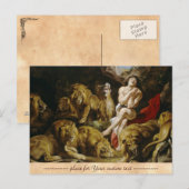 Daniel in The Lion's Den Peter Paul Rubens schilde Briefkaart (Voorkant / Achterkant)