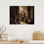 Daniel in the Lions Den Poster (Keuken)