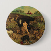 Daniel in the Lions' Den Ronde Button 7,6 Cm (Voorkant)