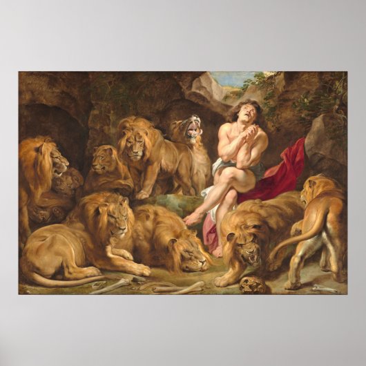 Daniel in the Lions' Den - Rubens Fine Art Poster (Voorkant)