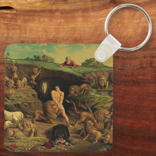 Daniel in the Lions' Den Sleutelhanger (Achterkant)