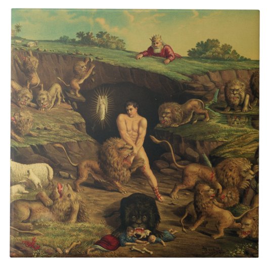 Daniel in the Lions' Den Tegeltje (Voorkant)