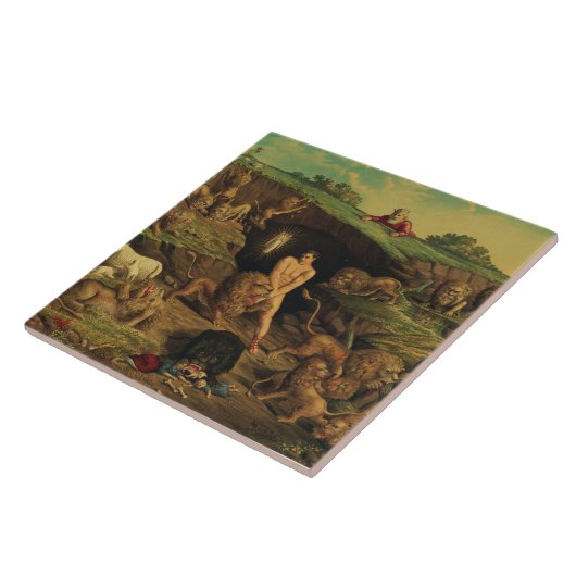 Daniel in the Lions' Den Tegeltje (Zijkant)