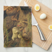 Daniel in the Lions' Den Theedoek (Quarter Fold)