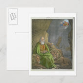 Daniel in the Lions' Den, van een bijbel, bedrukt  Briefkaart (Voorkant / Achterkant)