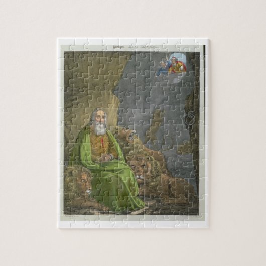Daniel in the Lions' Den, van een bijbel, bedrukt Legpuzzel (Verticaal)