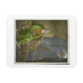 Daniel in the Lions' Den, van een bijbel, bedrukt Magneet (Horizontaal)