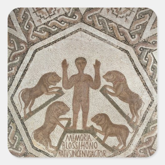 Daniel in the Lions' Den Vierkante Sticker (Voorkant)