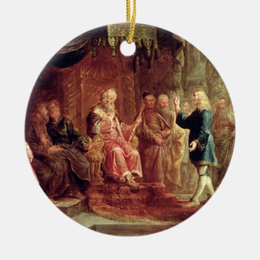 Daniel Interprets Nebuchadnezzar's eerste droom (o Keramisch Ornament (Voorkant)