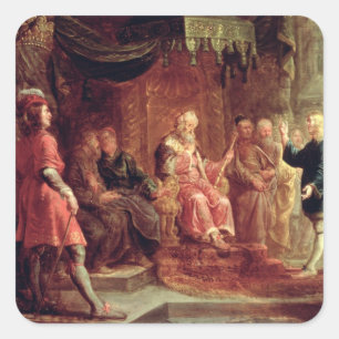 Daniel Interprets Nebuchadnezzar's eerste droom (o Vierkante Sticker