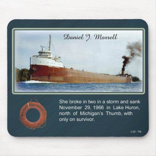 Daniel J. Morrell schipbreuk mousepad Muismat (Voorkant)