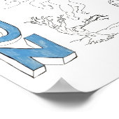 Daniel Johnston Fun Tekening Sticker Poster (Hoek)