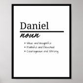 Daniel, jongen gepersonaliseerde naam definitie poster (Voorkant)