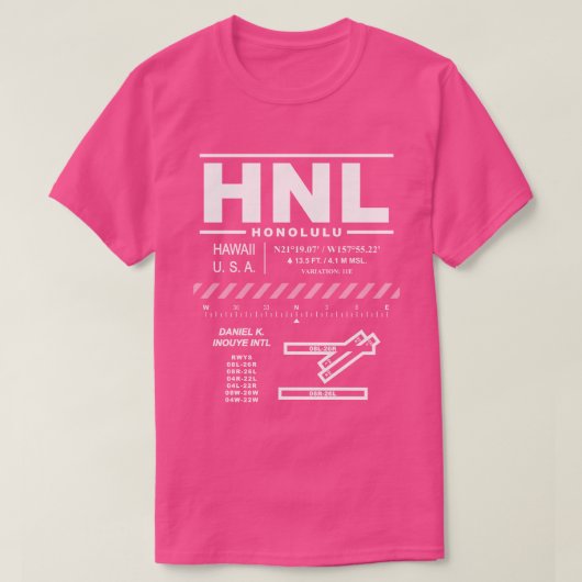 Daniel K. Inouye Int'l Airport HNL T-shirt (Design voorkant)