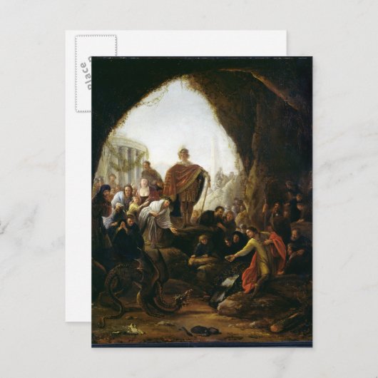 Daniel Killing the Dragon of Baal Briefkaart (Voorkant / Achterkant)