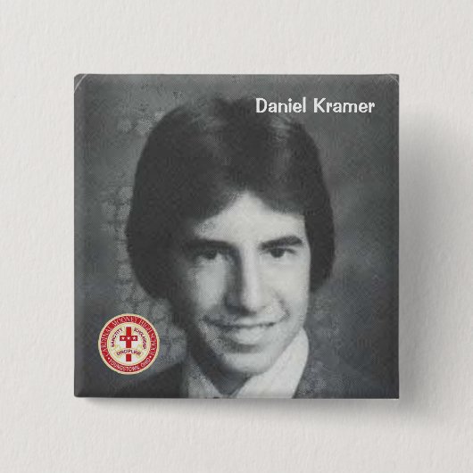 Daniel Kramer Vierkante Button 5,1 Cm (Voorkant)