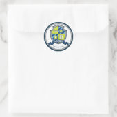 Daniel letter D: heraldry shield kinder Ronde Sticker (Tas)