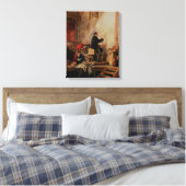 Daniel Maclise schildert zijn muurschildering Canvas Afdruk (Insitu (Slaapkamer))