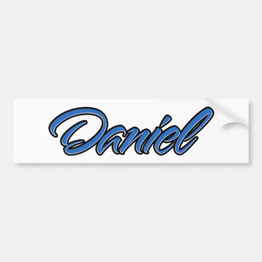 Daniel naam blauwe sticker sticker autoaufkleber (Voorkant)