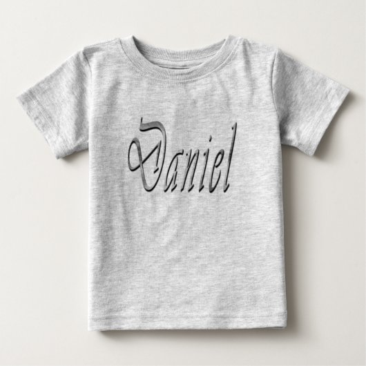 Daniel, naam, Logo, baby's Grey T-shirt (Voorkant)