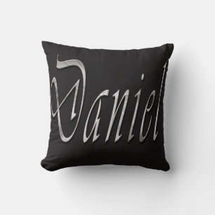 Daniel, naam, Logo, zwart werpkussen Kussen
