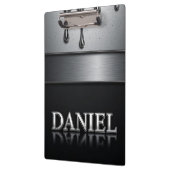 Daniel Naam met Druppelende Vloeibare Metaal Klembord (Links)