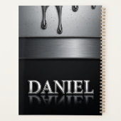 Daniel Naam met Druppelende Vloeibare Metaal Planner (Achterkant)