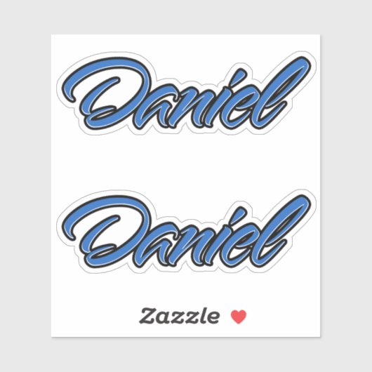 Daniel Name blue Aufkleber Sticker Stickerset (Vel)