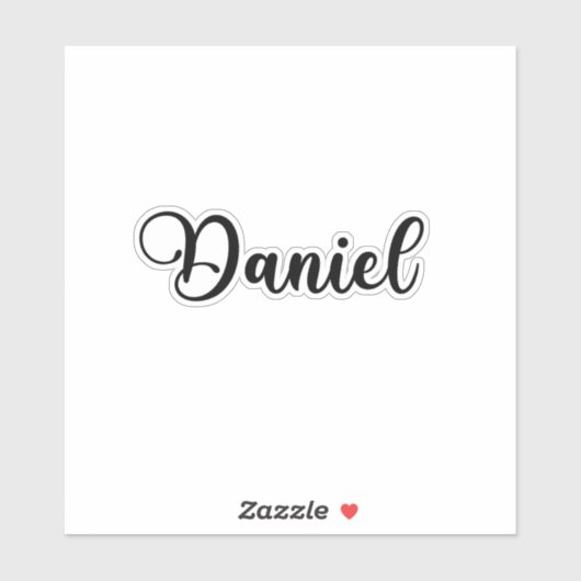 Daniel Name - Handgeschreven kalligrafie Sticker (Vel)