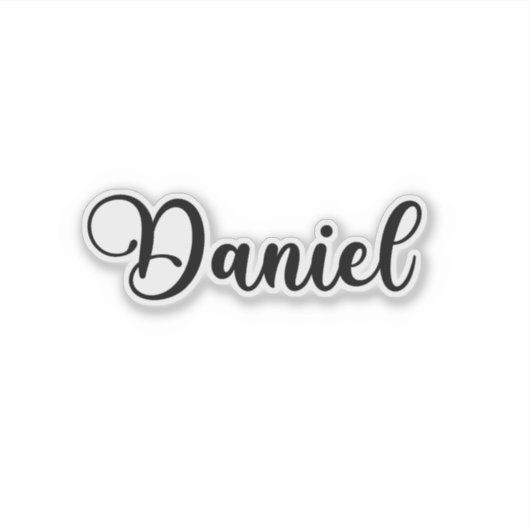 Daniel Name - Handgeschreven kalligrafie Sticker (Voorkant)