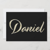 Daniel Name white gold Handwriting Karte Kaart (Voorkant)