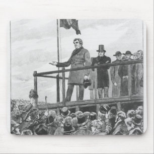 Daniel O'Connel tijdens de bijeenkomst in Trim Muismat