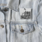 Daniel O'Connel tijdens de bijeenkomst in Trim Vierkante Button 5,1 Cm (In situ)