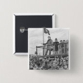 Daniel O'Connel tijdens de bijeenkomst in Trim Vierkante Button 5,1 Cm (Voorkant /achterkant)