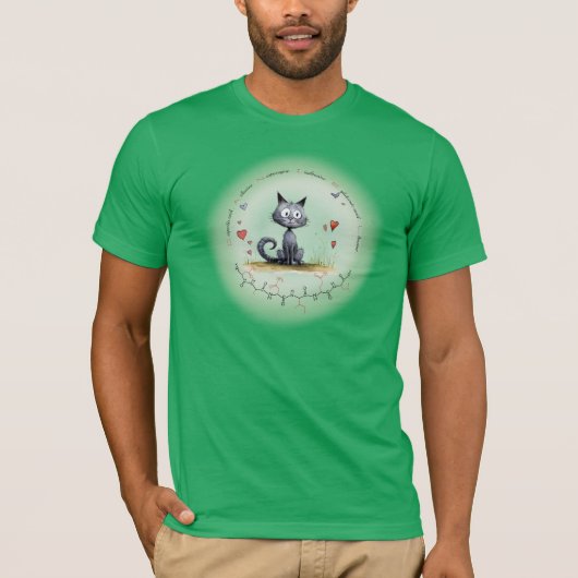 DANIEL peptide, kat ontwerp met aangepaste tekst  T-shirt (Voorkant)