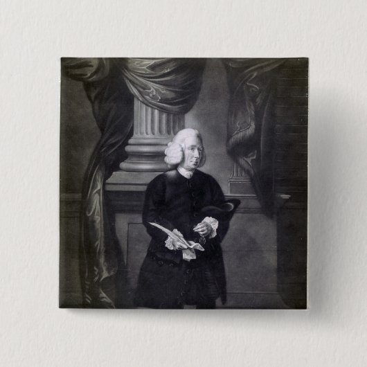 Daniel Race, gegraveerd door James Watson, 1773 Vierkante Button 5,1 Cm (Voorkant)