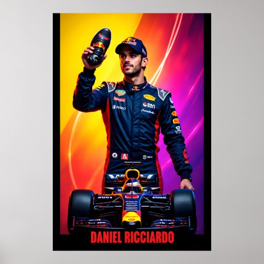 Daniel Ricciardo Formula One Racing Champion Poster (Voorkant)