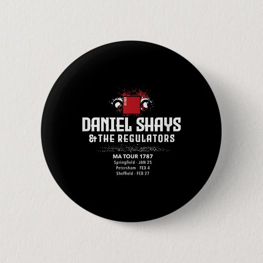 Daniel Shays Machusetts Geschiedenis Ronde Button 5,7 Cm (Voorkant)