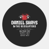 Daniel Shays Machusetts Geschiedenis Ronde Sticker (Voorkant)