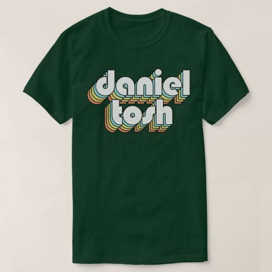 Daniel Tosh Retro Rainbow Typography Faded Style T-shirt (Design voorkant)