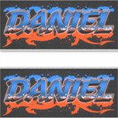 Daniel Vorname Name Graffiti Aufkleber Sticker (Voorkant)
