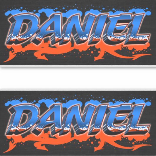 Daniel Vorname Name Graffiti Aufkleber Sticker (Voorkant)