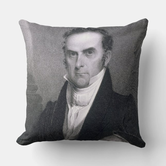 Daniel Webster (1782-1852) (graving) Kussen (Voorkant)