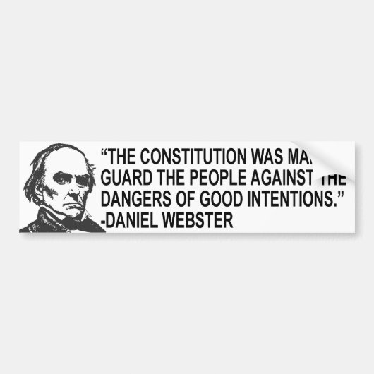 Daniel Webster citeert Bumpersticker (Voorkant)