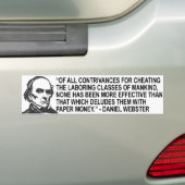 Daniel Webster Quote Bumpersticker (Op auto)